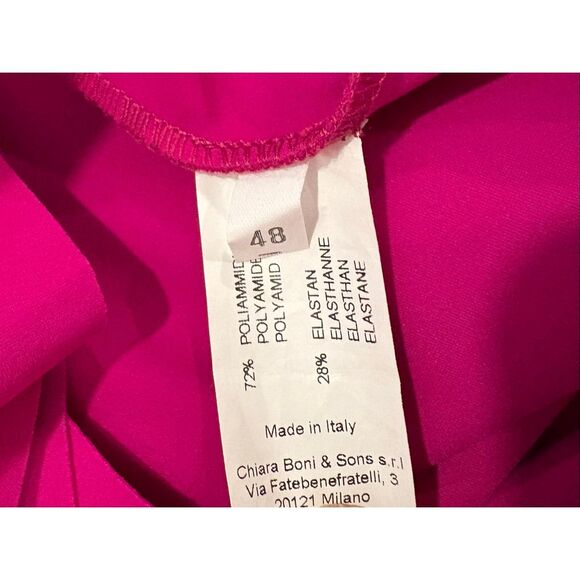 NWT Chiara Boni Beaurisse Ruffled Sheath Dress Purple Size 12 $750.00 Italy - Picture 11 of 11